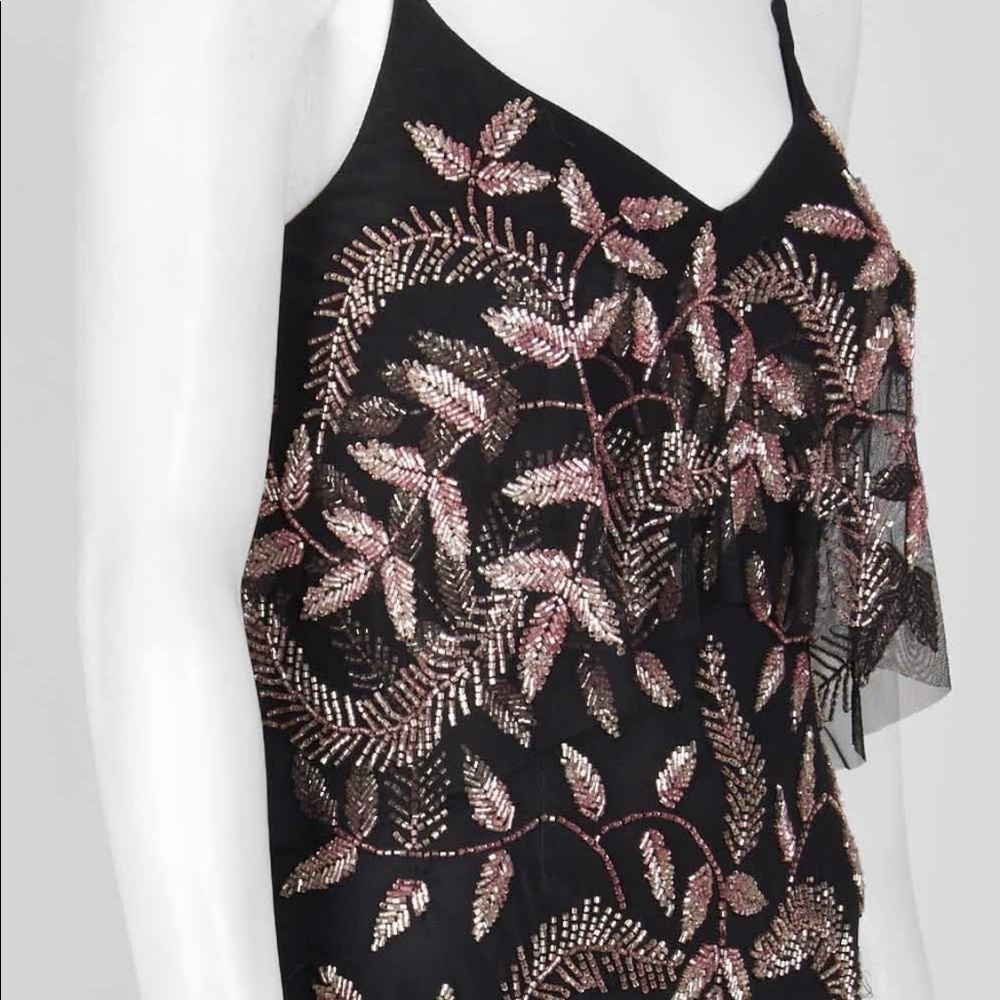 Aidan Mattox Women's Pop Over Floral Beaded Dress - Picture 7 of 7